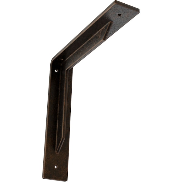 Ekena Millwork Stockport Steel Bracket, Antiqued Bronze 2"W x 10"D x 10"H BKTM02X10X10STABZ - main